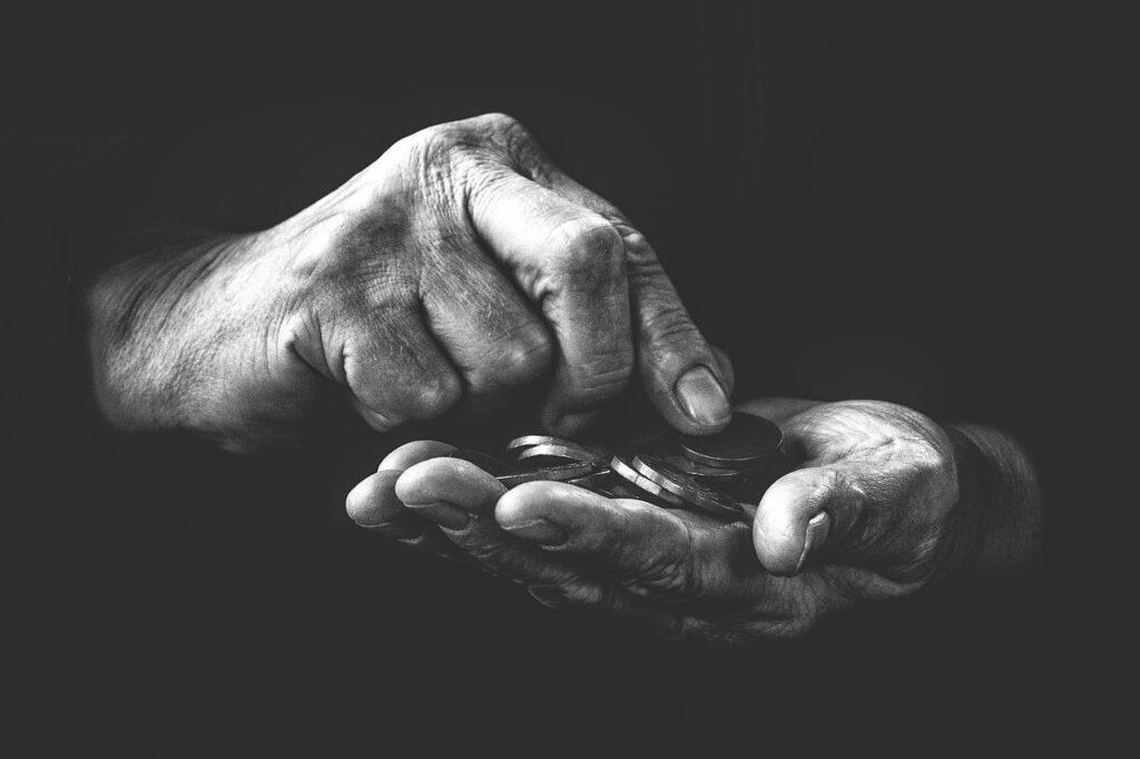 poverty, black and white, emotion, sadness, life, money, pension, age, hands, poverty, money, money, money, money, money